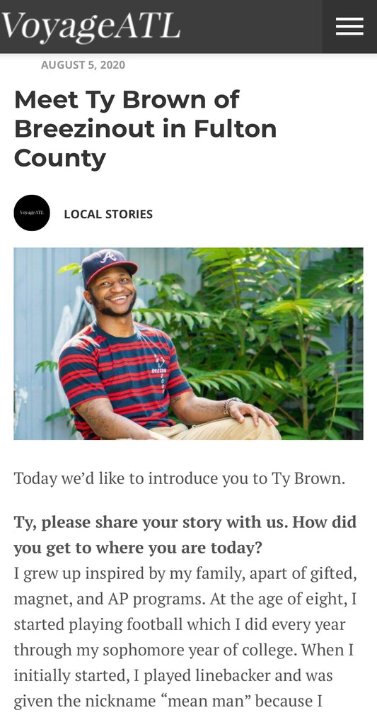 Breezinout Founder, Ty Brown, VoyageATL Interview